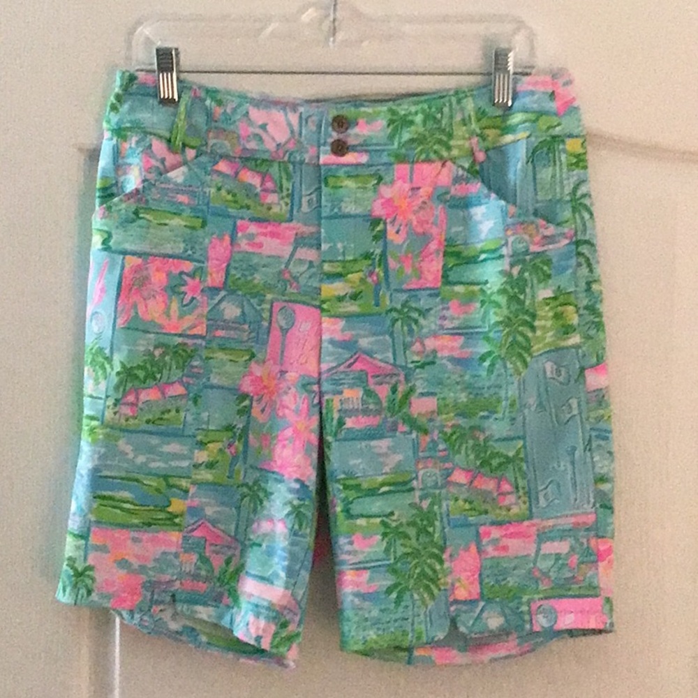 Lilly Pulitzer Luxletic golf shorts sz 10 GUC